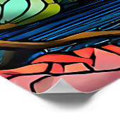 Poster Stained Glass Little Fairy With Dragonfly (Coin)