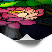 Poster Stained Glass Little Fairy With Dragonfly (Coin)