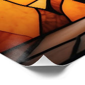 Poster Stained Glass Scary Halloween Jack-O-Lantern  (Coin)