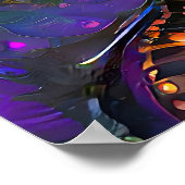 Poster Stained Glass Vibrant Lotus Flower (Coin)