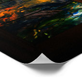 Poster Stainglass tiffany look victorien élégant (Coin)