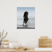 Poster Stallion En Course Sur La Plage | Atlantique Nord (Cuisine)