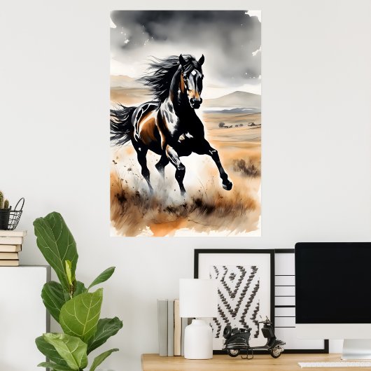 Poster Stallion in Full Stride (Bureau à domicile)