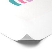 Poster Stamped Rainbows Kids' Art Print - Teal (Coin)