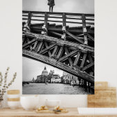 Poster Stand d'athlétisme Parkour sur le pont à Venise (Cuisine)