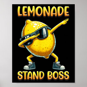 Poster Stand de citronnade Boss Été Entrepreneur Cool Lem
