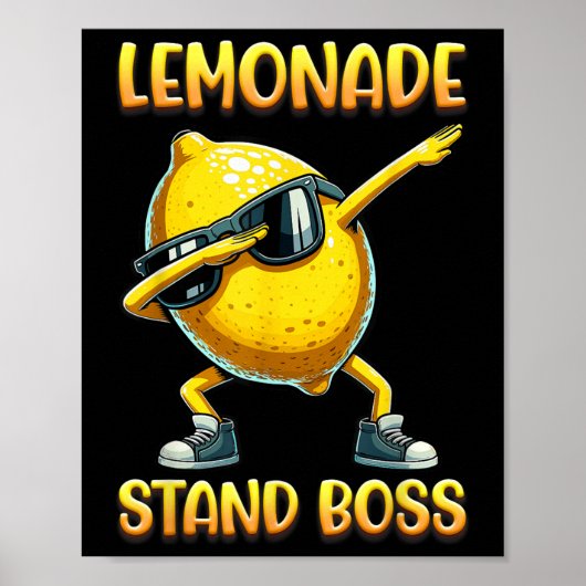 Poster Stand de citronnade Boss Été Entrepreneur Cool Lem (Devant)