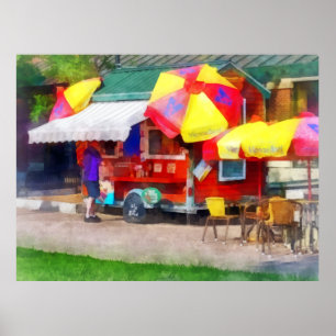 Poster Stand Hot Dog dans le centre commercial