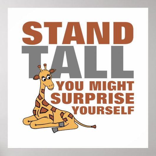 Poster Stand Tall, Giraffe (Devant)