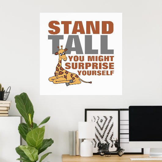 Poster Stand Tall, Giraffe (Bureau à domicile)