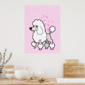 Poster Standard/Miniature/Jouet Poodle Love (show cut) (Cuisine)