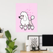 Poster Standard/Miniature/Jouet Poodle Love (show cut) (Bureau à domicile)