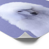 Poster Standard Poodle White Painting - Original Dog Art (Coin)