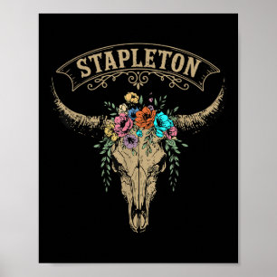 Poster Stapleton Vintage Nom de Famille Personnalisé Stap