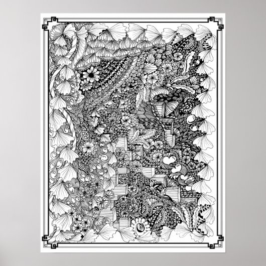 Poster "Stappen kunst" kleuren (Voorkant)