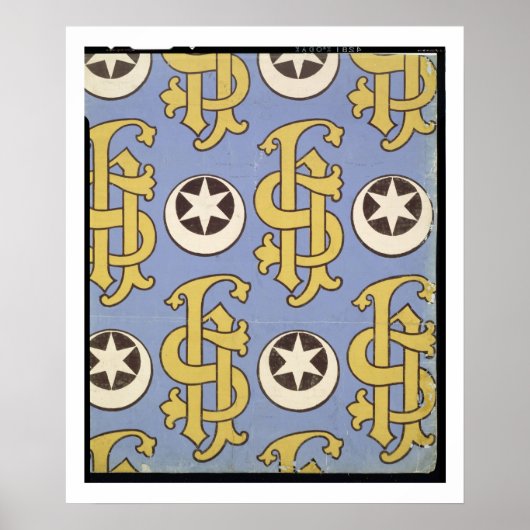 Poster Star and Clef ecclesiastical wallpaper design (Devant)