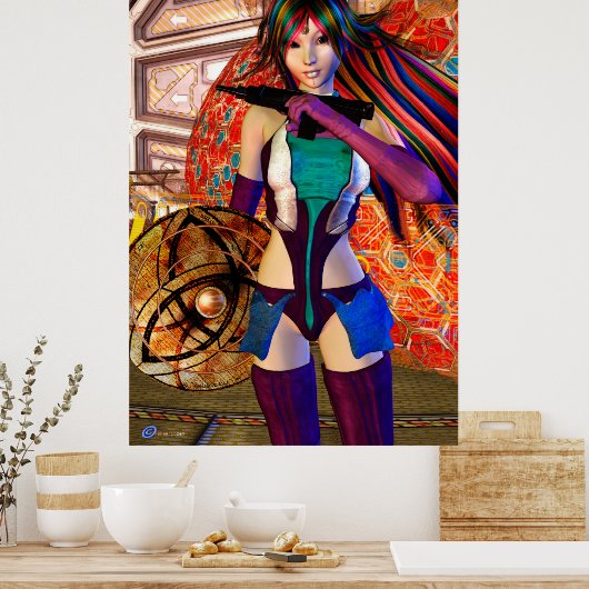 Poster Star Beam Science Fiction Imaginaire Art (Cuisine)