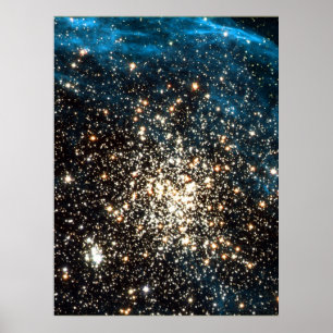 Poster Star Cluster in NGC 1850 18x24 (21x27)