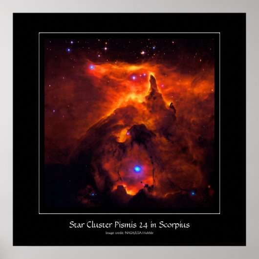 Poster Star Cluster Pismis 24, coeur de NGC 6357 (Devant)