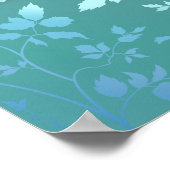 Poster Star de David Gold Menorah sur les vignes Turquois (Coin)