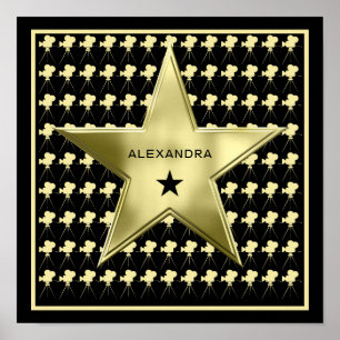 Poster Star du cinéma maison personnalisé