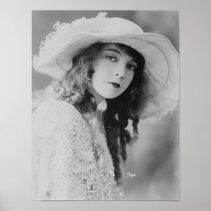 Poster Star du film Silencieux Lillian Gish