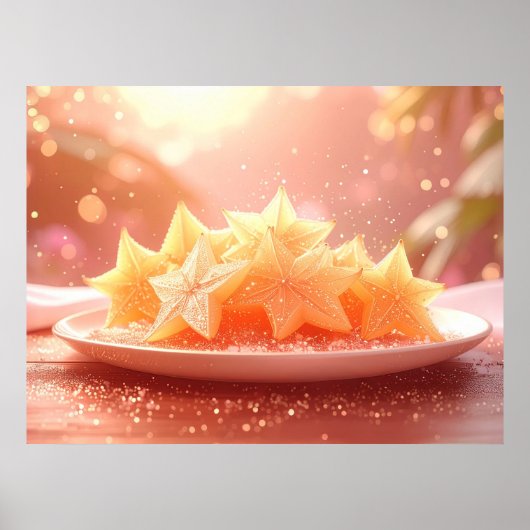 POSTER STAR FRUIT - CARAMBOLE - EXOTIC FRUITS (Devant)