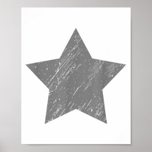 Poster Star Gray Vintage Star