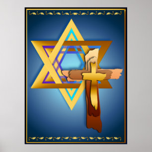 Poster Star Of David et Triple Cross
