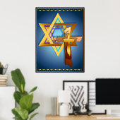 Poster Star Of David et Triple Cross (Bureau à domicile)