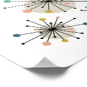Poster Starburst atomique moderne du milieu du siècle (Coin)