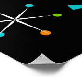 Poster Starbursts modernes du milieu du siècle (Coin)