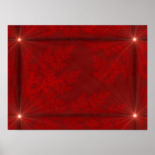 Poster Starburts de velours rouge (Devant)