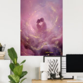 Poster Stardust Embrace – Romantic Cosmic design (Bureau à domicile)