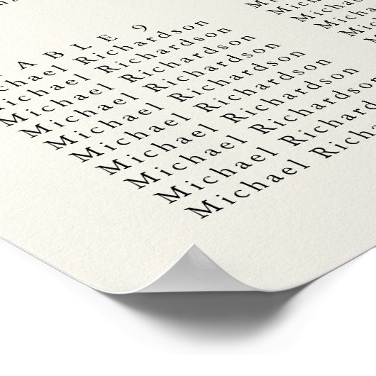 Poster Starfish Beach Wedding 12 Table Seating Charts (Coin)