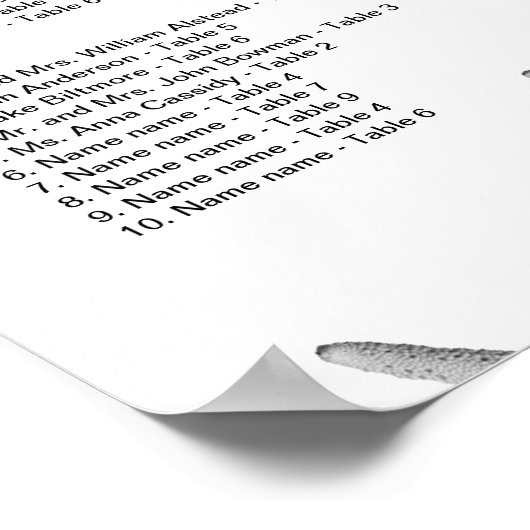 Poster Starfish Borders Plage Seating Chart (Coin)