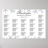 Poster Starfish Borders Plage Seating Chart (Devant)