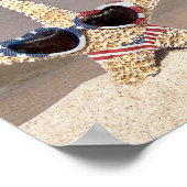 Poster Starfish patriotique avec drapeau américain (Coin)