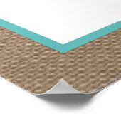 Poster Starfish Turquoise Burlap Beach Wedding Collection (Coin)