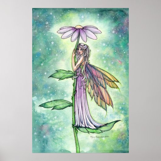 Poster Stark Garden Flower Watercolor Art (Devant)