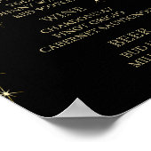 Poster Starlights noir et or classique - Menu de la barre (Coin)