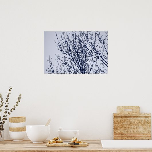 Poster Starlings dans un arbre (Cuisine)