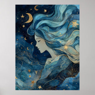 Poster Starlit Dream Goddess