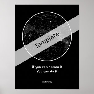 Poster StarMap360 - 30x40cm carte aérienne personnalisée