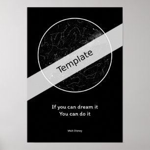 Poster StarMap360 - Carte aérienne personnalisée A3