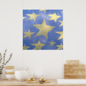 Poster Starry Blue et Gold (Cuisine)