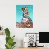 Poster STARRY MERMAID par SHARON SHARPE (Bureau à domicile)