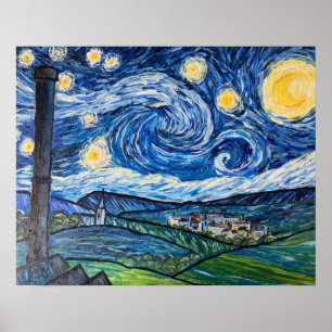 Poster Starry Night Belmont Lancashire