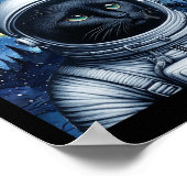 Poster Starry Night Cosmic Cat Astronaut Art (Coin)