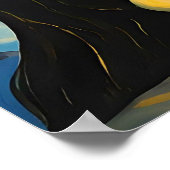 Poster Starry Night Elf Sphinx Chat Van Gogh Art Peinture (Coin)